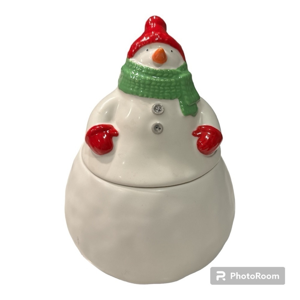 Vintage Hallmark Ceramic Snowman Treat Jar